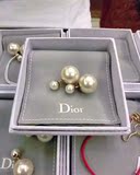 DIOR正品代购迪奥白色大小珍珠气泡耳钉/耳环经典圆珠款