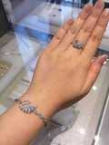 香港代购专柜Swarovski施洛华世奇天然水晶天鹅湖女士镀白金戒指