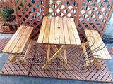 户外实木桌椅防腐木套装木质折叠桌椅庭院套装阳台桌椅休闲折叠椅