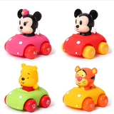 迪士尼儿童卡通回力车惯性小汽车宝宝婴儿滑行玩具车可爱维尼模型