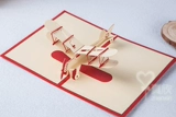 立体贺卡 飞机 创意3D手工纸雕学生员工纪念礼品卡片批发定制贺卡