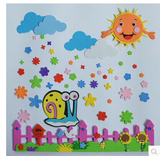 幼儿园教室墙面布置环境布置主题墙材料 泡沫浪漫花瓣雨组合贴
