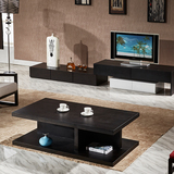 北欧现代小户型客厅茶几简约创意客厅方形复古时尚简易电视柜组合