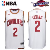 阿迪达斯篮球服 新款NBA球迷版球衣 全明星骑士队欧文2号背心白色