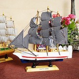 新品 木质帆船摆件 商务摆饰 一帆风顺 做工细致 多款混发W2401
