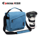 Coress柯洛斯 单反相机包单肩摄影包斜跨帆布佳能尼康单反单肩包