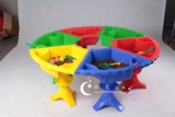 儿童塑料沙水盘桌沙滩桌圆桌玩具戏水桌幼儿园太空沙专用桌拼搭桌