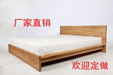 原木良品高档纯白橡实木床 大靠背床标准单双人床150/180最新款式