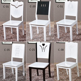 天天特价实木餐椅简约现代白色靠背椅子中式餐椅餐桌椅烤漆椅凳子