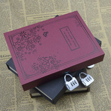 欧式复古风学生日记本创意带锁盒子密码厚古典笔记本文艺记事本