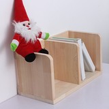 桌面书架 置物架 简易实木创意桌上小书架松木学习桌书架 可壁挂