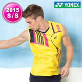 2015夏新款韩国进口yy尤尼克斯YONEX羽毛球服上衣砍袖无袖T恤速干