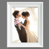 欧式创意白色画框 实木相框挂墙 16寸20寸24寸30寸婚纱照相框定做
