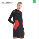 MIGAINO/曼娅奴专柜正品-15冬款 MF4DE086 黑色 连衣裙