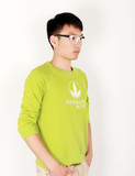康宝莱2014herbalife5K跑运动衣服装骑行服男女装绿色长袖卫衣T恤