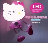 KT猫LED光控感应小夜灯节能创意床头灯灯具婴儿夜灯插电卧室包邮