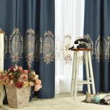 高档定制窗帘欧式法式加厚遮光刺绣纯色棉麻现代简约客厅卧室飘窗
