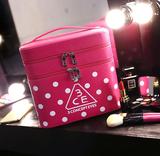 3CE波点化妆箱化妆包女韩国 专业手提大容量多层可爱 带镜子包邮