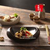 日韩色釉陶瓷特色餐具日式碗双层元宝碗刺身寿司料理凉菜碗小吃碗
