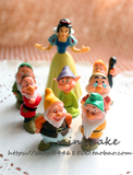 蛋糕装饰玩偶 迪士尼 白雪公主和7个小矮人公仔手办玩具摆件8款