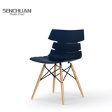 森川 北欧简约时尚餐椅 现代塑料塑木造型椅 家居椅 餐厅椅PW-030