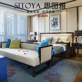 SITOYA 样板房现代新中式床 现代简约家具 酒店会所家具 工厂定制