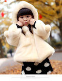 亲子装女童短款外套童装秋冬季新款纯色皮草上衣韩版中小童潮