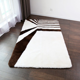 澳尊澳洲纯羊毛地毯客厅卧室地毯整张羊皮毛一体欧式地毯定制黑白