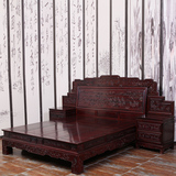 集美红木南美酸枝木百子大床1.8米双人床 实木床仿古中式储物婚床