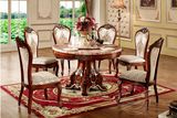 大理石餐桌 圆餐桌椅组合 欧式餐桌 中式餐桌 1.2米圆桌 高档餐桌