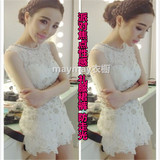 限时包邮2016年新款修身气质韩版公主白色甜美重工蕾丝名媛连衣裙