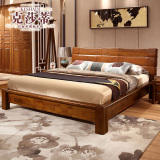 克莎蒂新中式全实木床1.5m米双人床实木单人床卧室家具LS023MC2