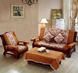 可拆洗四季实木沙发垫带靠背加厚海绵芯坐垫高档红木凉椅连体座垫