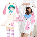 V家初音未来MIKU兔耳朵家居睡衣 日本cosplay动漫女装现货兔子装