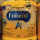 加拿大直邮 美赞臣EnfamilA+一段脑黄金奶粉1段含DHA663g 3罐包邮