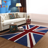 加厚客厅茶几地毯卧室满铺地毯腈纶地毯复古米字英国国旗地毯定制