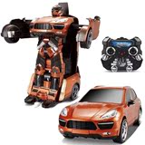 正版遥控汽车变形机器人 充电动金刚4儿童玩具布加迪漂移战神蓝色