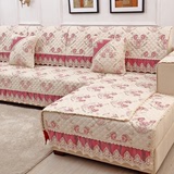 沙发垫欧式布艺简约现代防滑四季蕾丝组合沙发坐垫子实木沙发巾套