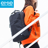 emie亿觅笔记本电脑包双肩包韩版男女士背包商务旅行书包手提14寸