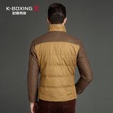 K-boxing/劲霸男装短款羽绒服 冬季立领白鸭绒男士商务保暖外套