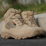 2016防滑作战拉链军靴中筒特种兵男沙漠靴低帮登山陆战军鞋战术靴