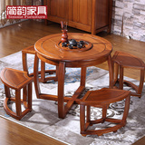 茶桌椅组合 实木泡茶桌椅组合楠木茶艺桌简约茶台特价 实木茶桌椅