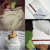 G*CCI同款纯棉针织毛毯 儿童空调毯被子 宝宝盖毯子 婴儿双面车毯