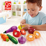 德国Hape 水果蔬菜切切乐儿童厨房木制益智早教男女孩3岁环保玩具