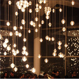 流星雨现代个性创意吊灯饰水晶球形玻璃餐吊灯酒吧台LED工程灯具