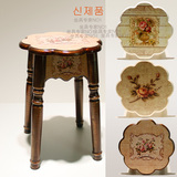 韩式现代时尚凳子实木家用板凳圆凳创意宜家简易木质餐桌凳子椅子