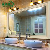 豪华浴室镜复古做旧美式欧式卫生间装饰镜浴室柜镜子壁挂