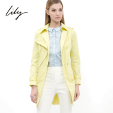 lily丽丽专柜正品代购现货2016春季中长款纯色女风衣115140F1710