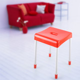麦宝隆时尚塑料凳子 欧式豪华凳子 铝合金凳子便携安全凳高凳多色