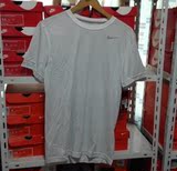 现货正品耐克/NIKE 男子白色条纹速干透气跑步短袖T恤588628-100